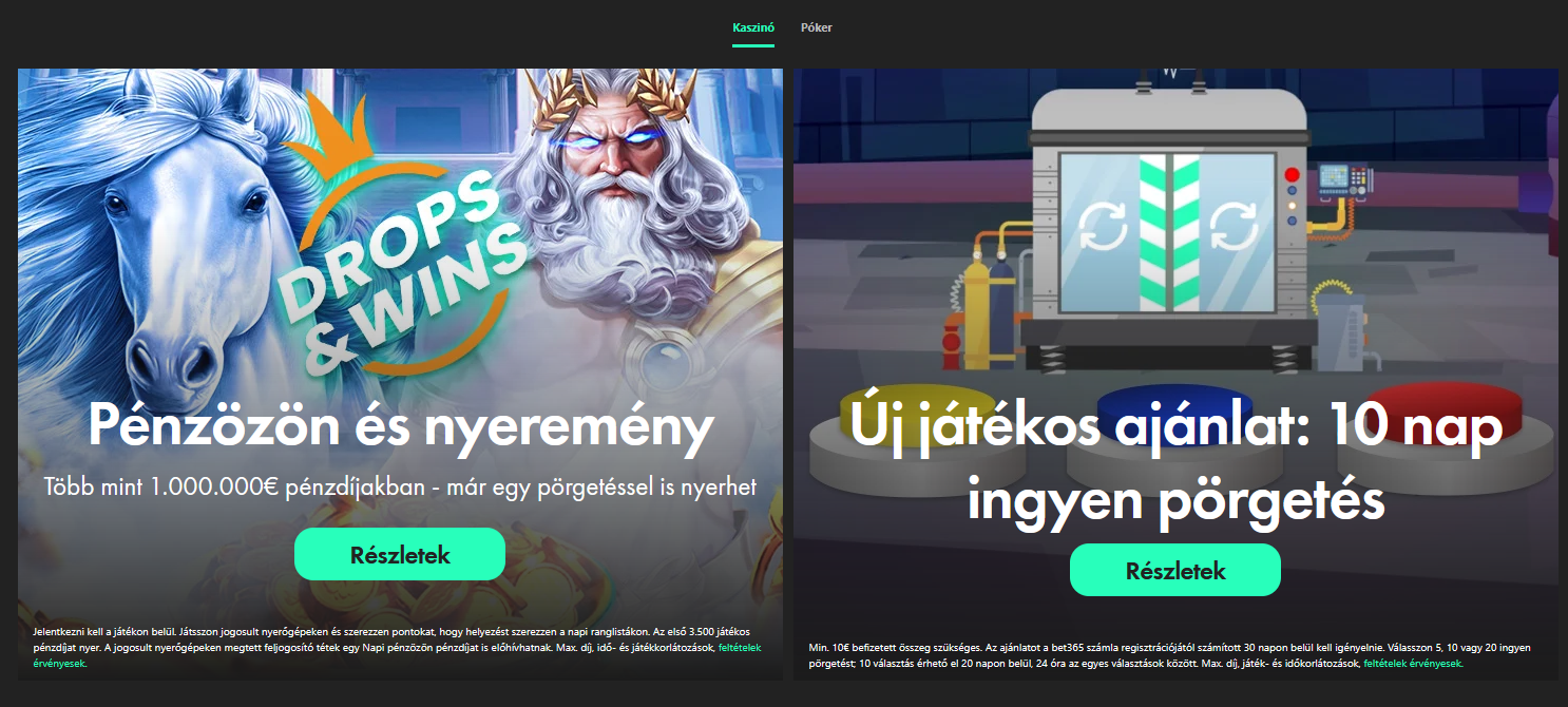 Bónuszok és promóciók bemutatása